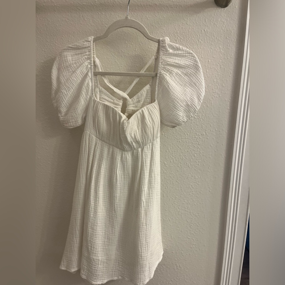 Princess Polly White Puff Sleeve Dress